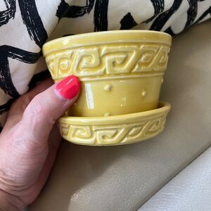 Mccoy Yellow Planter with Saucer